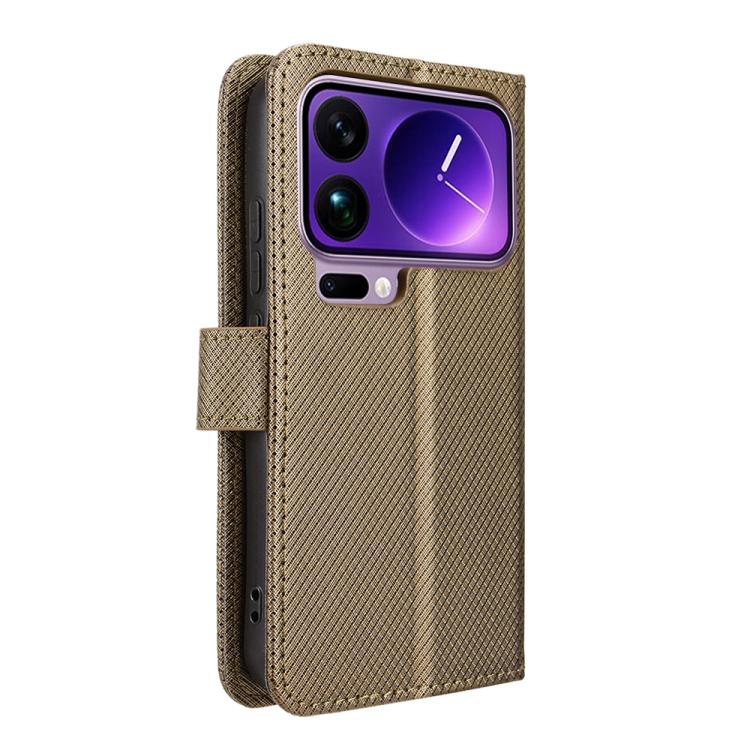For Xiaomi 17 Pro Diamond Texture Leather Phone Case