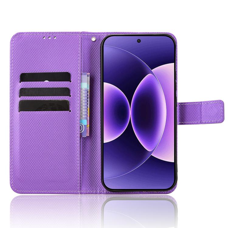 For Xiaomi 17 Pro Diamond Texture Leather Phone Case