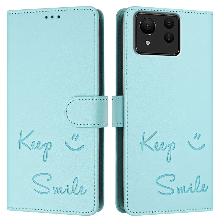For Asus Zenfone 11 Ultra Smile Embossing RFID Leather Phone Case
