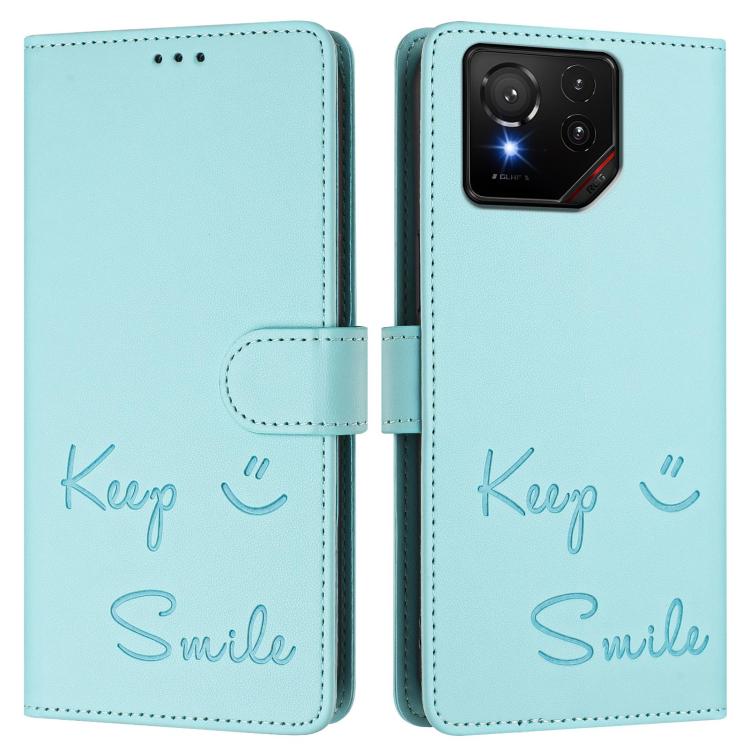 For Asus ROG Phone 9 / 9 Pro Smile Embossing RFID Leather Phone Case