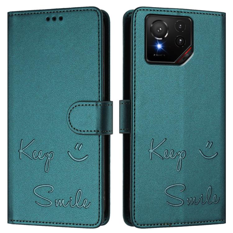 For Asus ROG Phone 9 / 9 Pro Smile Embossing RFID Leather Phone Case