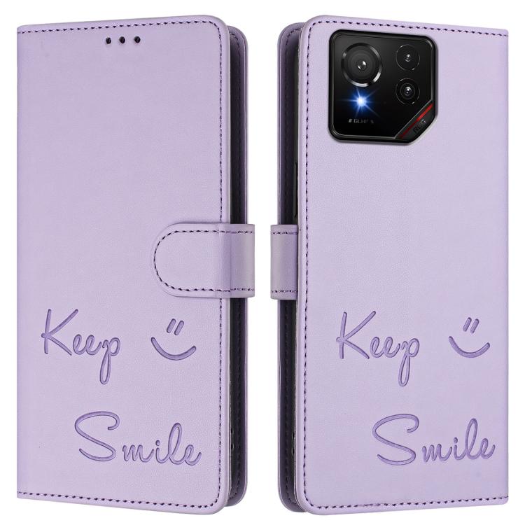For Asus ROG Phone 9 / 9 Pro Smile Embossing RFID Leather Phone Case