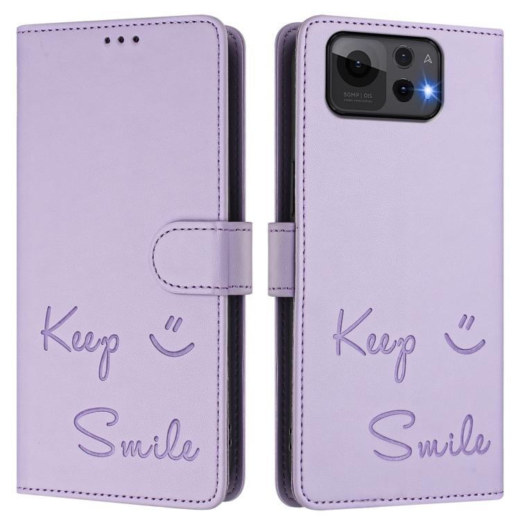For Asus Zenfone 12 Ultra Smile Embossing RFID Leather Phone Case