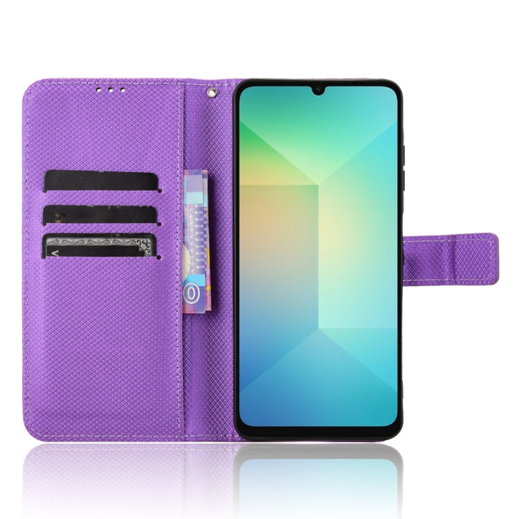 For Samsung Galaxy A06 Diamond Texture Leather Phone Case