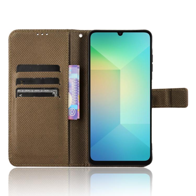 For Samsung Galaxy A06 5G Diamond Texture Leather Phone Case