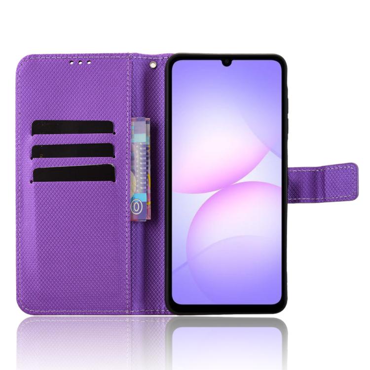 For Samsung Galaxy A07 4G Diamond Texture Leather Phone Case