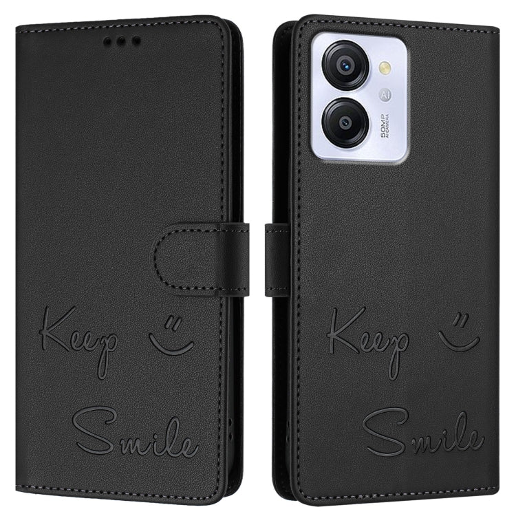 For Blackview Color 8 Smile Embossing RFID Leather Phone Case