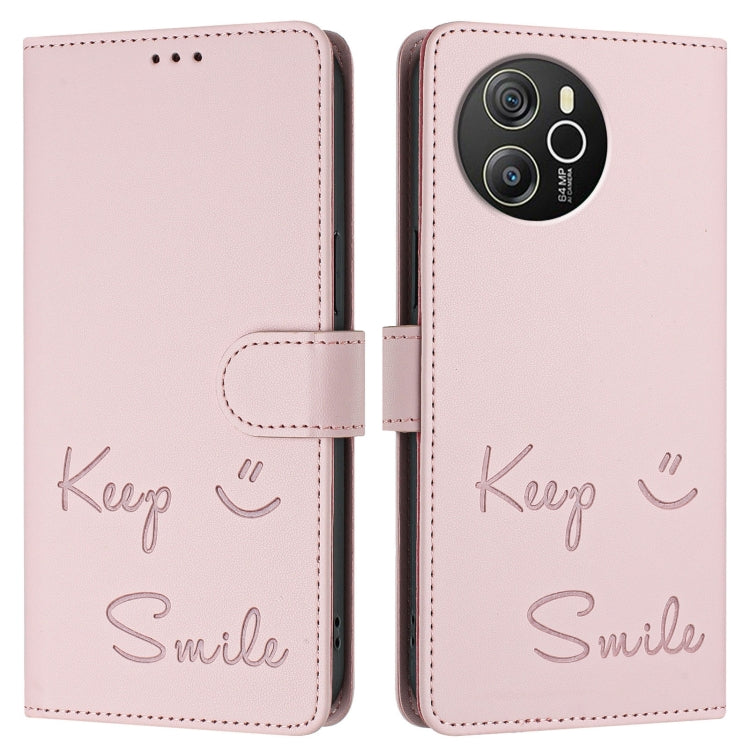 For Blackview Shark 8 Smile Embossing RFID Leather Phone Case