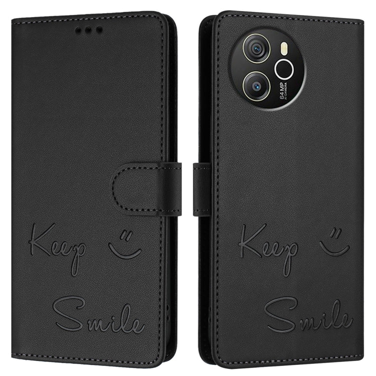 For Blackview Shark 8 Smile Embossing RFID Leather Phone Case