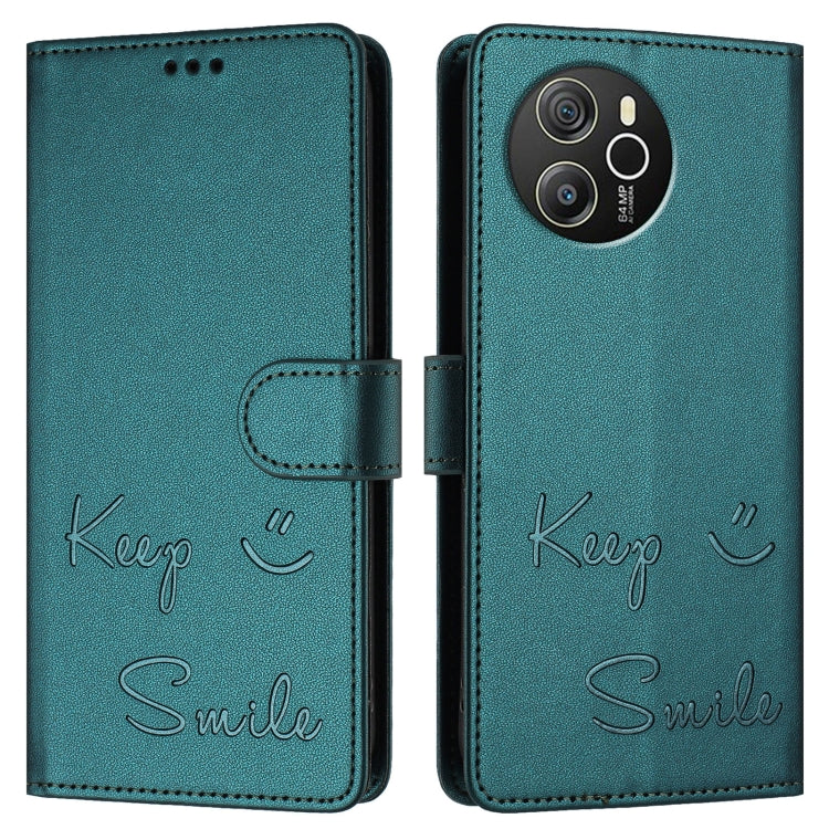 For Blackview Shark 8 Smile Embossing RFID Leather Phone Case