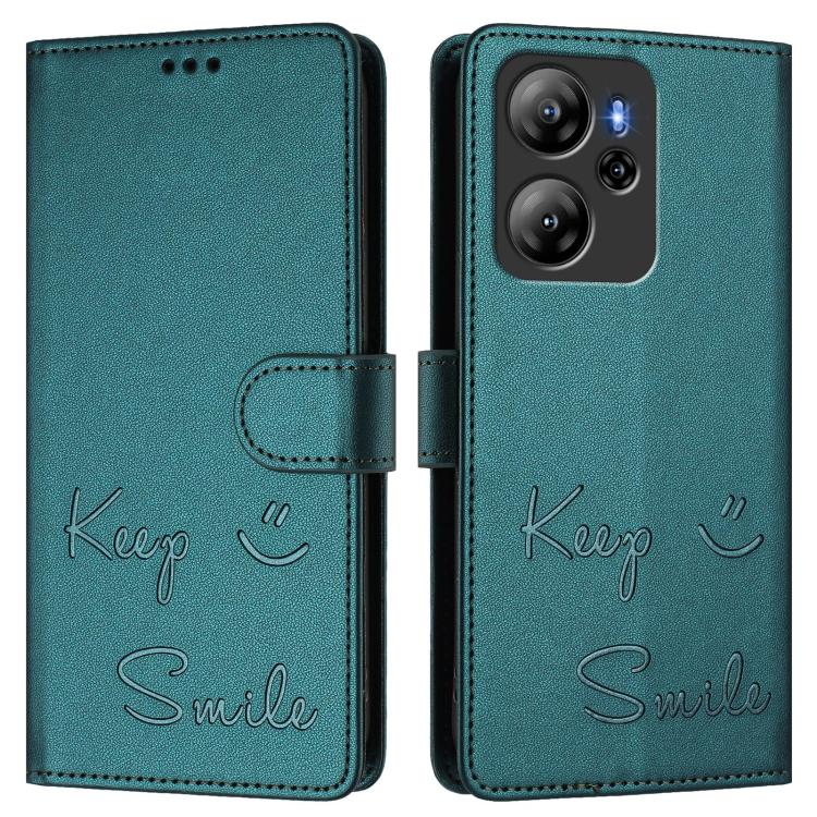 For Blackview Oscal Tiger 13 Smile Embossing RFID Leather Phone Case