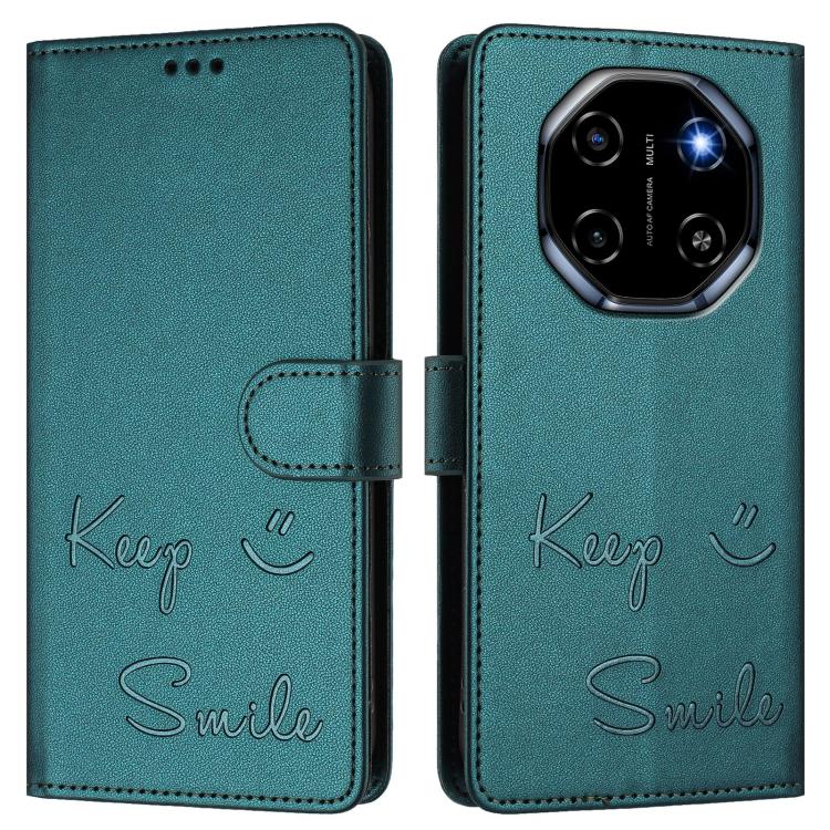 For Blackview Shark 6 Smile Embossing RFID Leather Phone Case