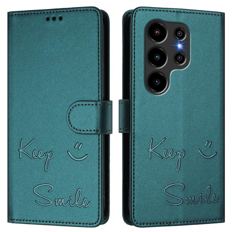 For Blackview Wave 10 Smile Embossing RFID Leather Phone Case