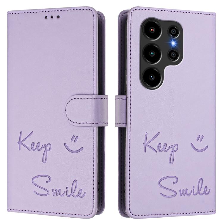 For Blackview Wave 10 Smile Embossing RFID Leather Phone Case
