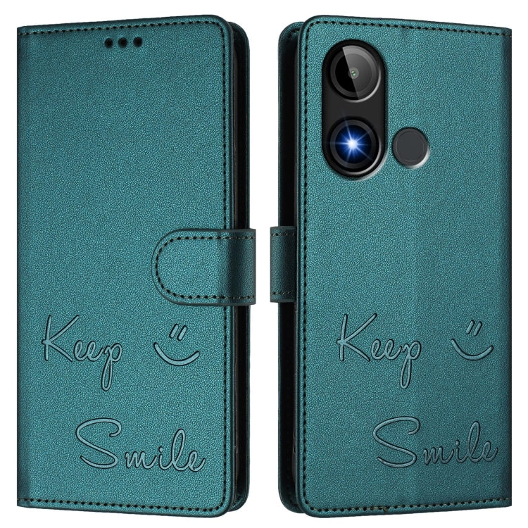 For BLU C9 Smile Embossing RFID Leather Phone Case
