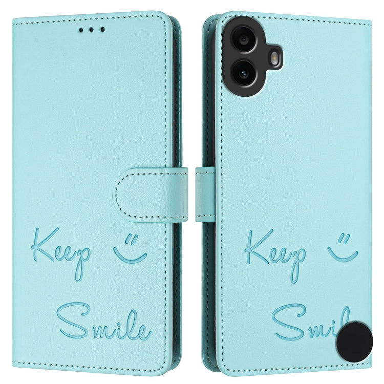 For Nothing CMF Phone 1 Smile Embossing RFID Leather Phone Case