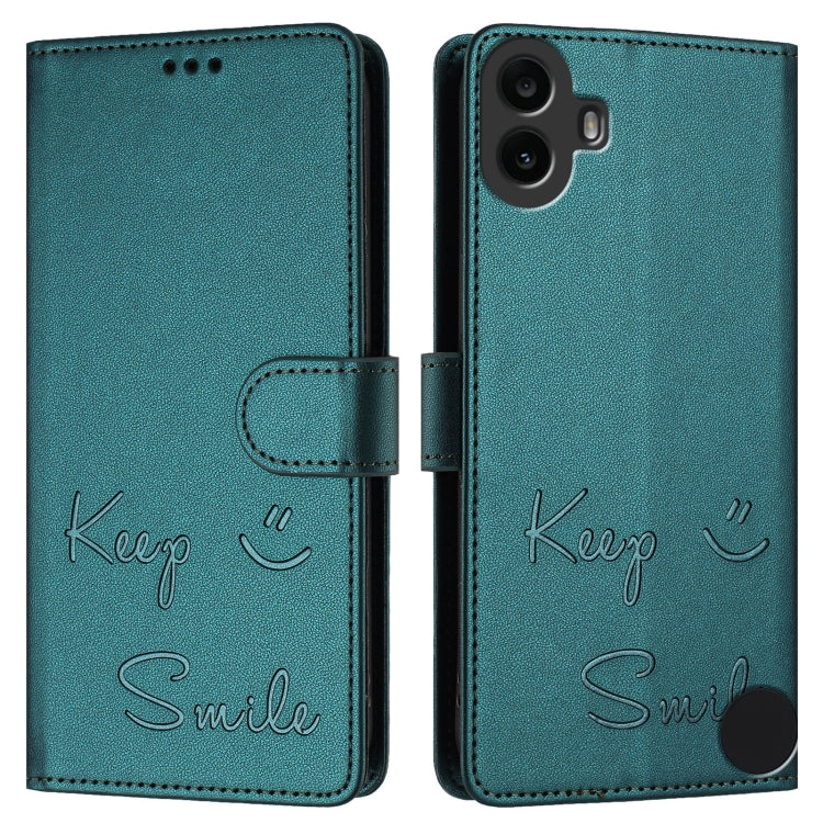 For Nothing CMF Phone 1 Smile Embossing RFID Leather Phone Case