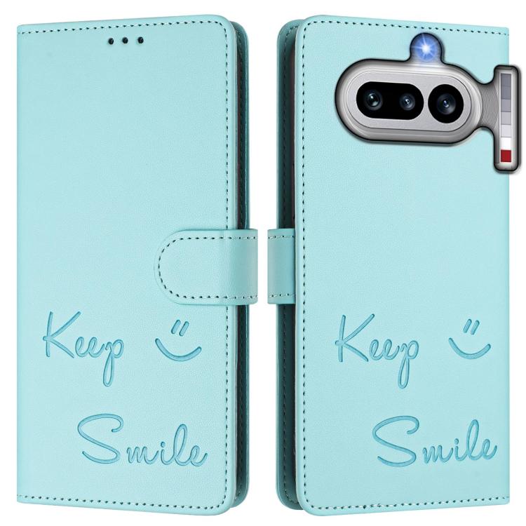 For Nothing Phone 4a Smile Embossing RFID Leather Phone Case