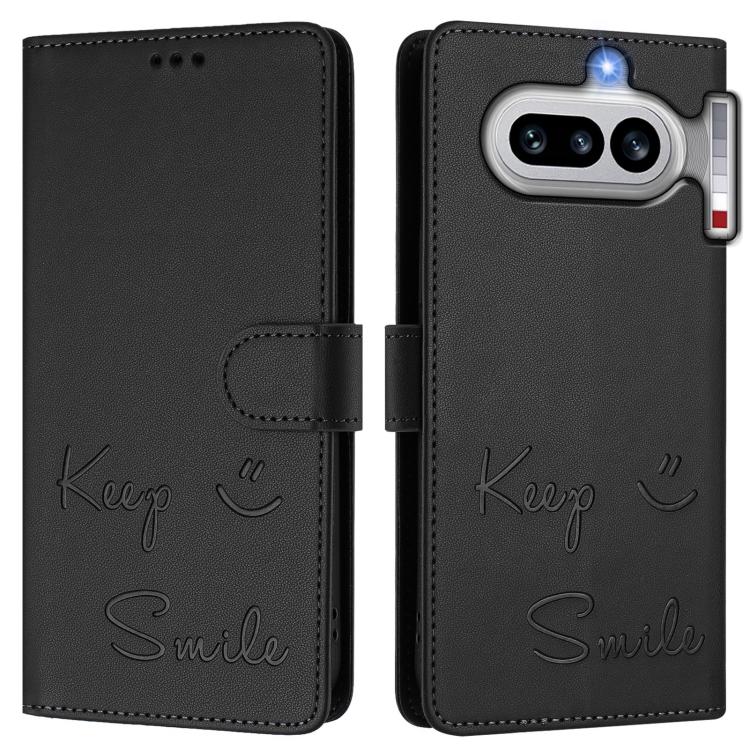 For Nothing Phone 4a Smile Embossing RFID Leather Phone Case