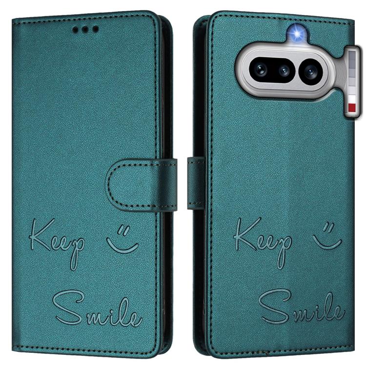 For Nothing Phone 4a Smile Embossing RFID Leather Phone Case