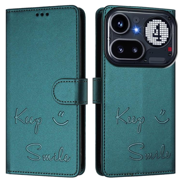 For Nothing Phone 4a Pro Smile Embossing RFID Leather Phone Case