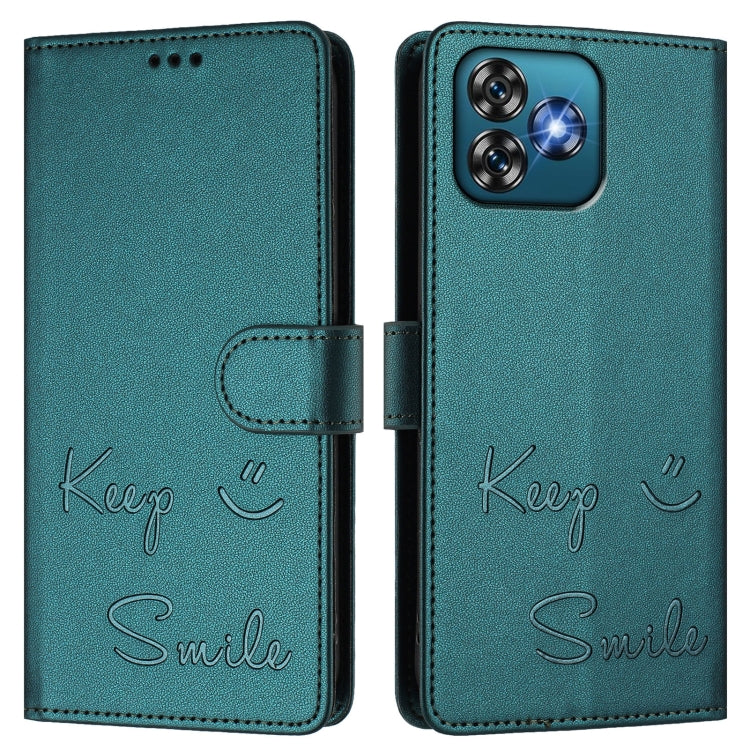 For Oukitel C53 Smile Embossing RFID Leather Phone Case
