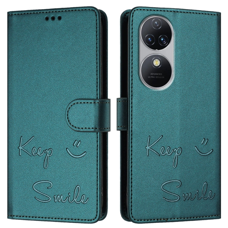 For Oukitel C38 Smile Embossing RFID Leather Phone Case
