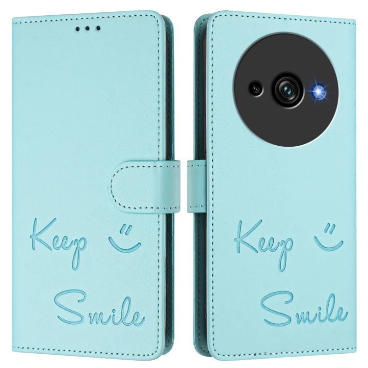 For Oukitel C59 / C59 Pro Smile Embossing RFID Leather Phone Case