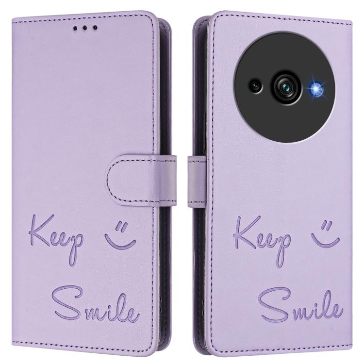 For Oukitel C59 / C59 Pro Smile Embossing RFID Leather Phone Case