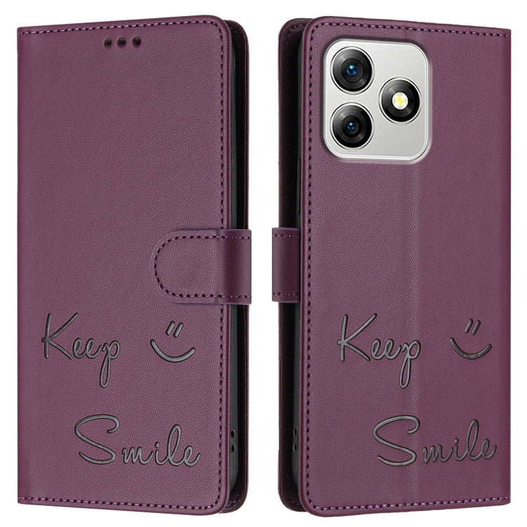 For Ulefone Note 18 Ultra 5G Smile Embossing RFID Leather Phone Case