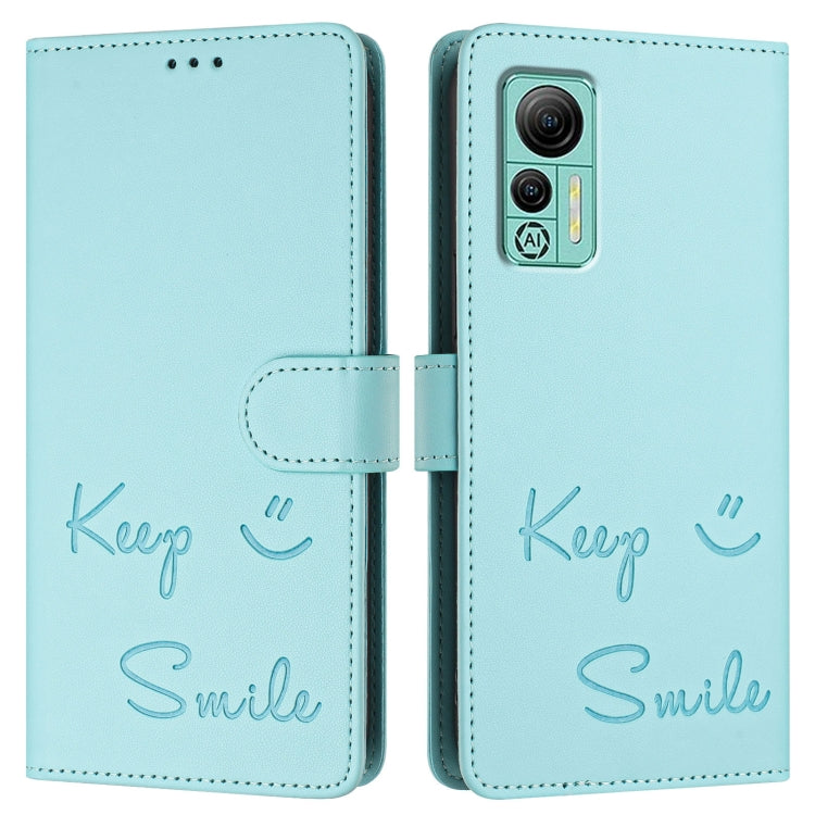 For Ulefone Note 14 Smile Embossing RFID Leather Phone Case