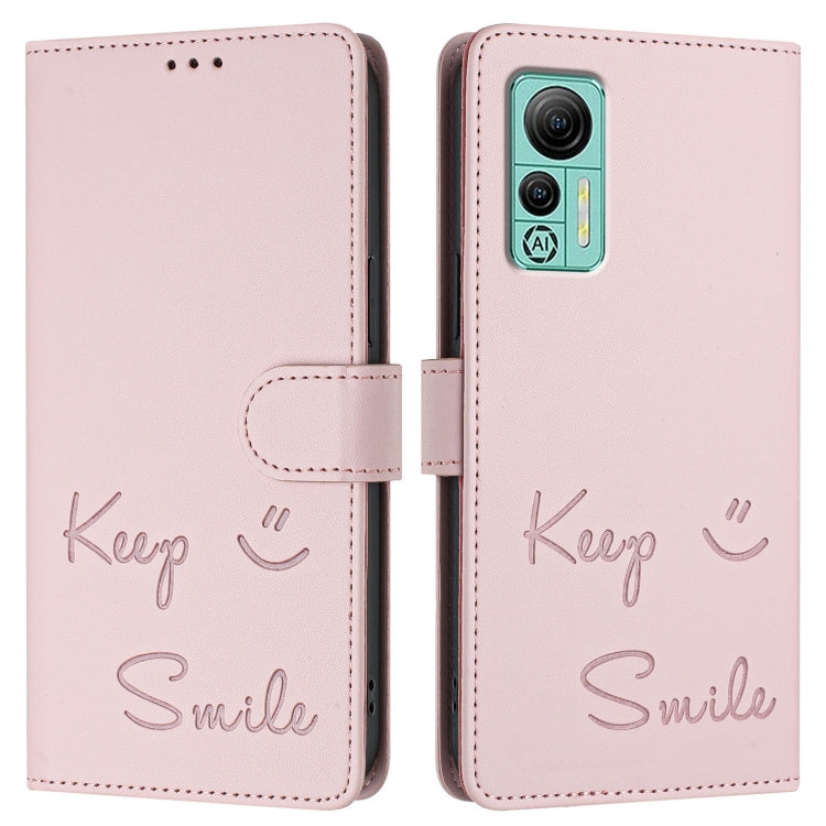 For Ulefone Note 14 Smile Embossing RFID Leather Phone Case