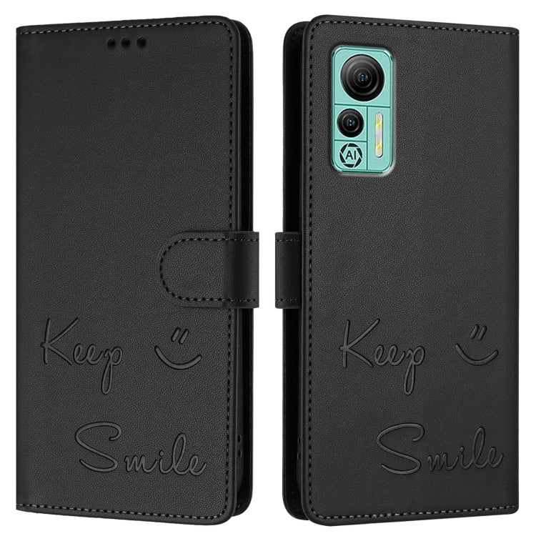 For Ulefone Note 14 Smile Embossing RFID Leather Phone Case
