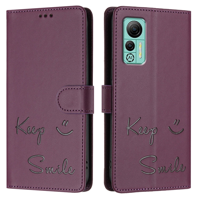 For Ulefone Note 14 Smile Embossing RFID Leather Phone Case