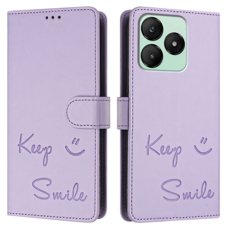 For Wiko T20 Smile Embossing RFID Leather Phone Case