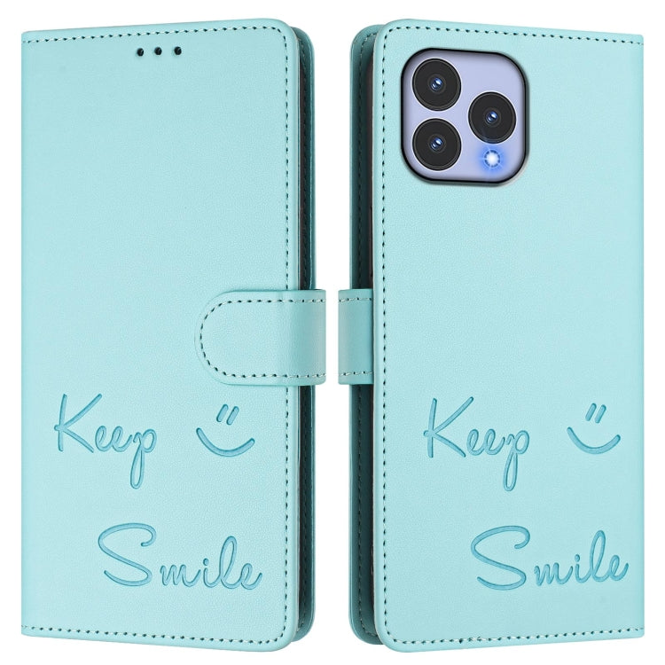 For Wiko T60 / Cubot P80 Smile Embossing RFID Leather Phone Case