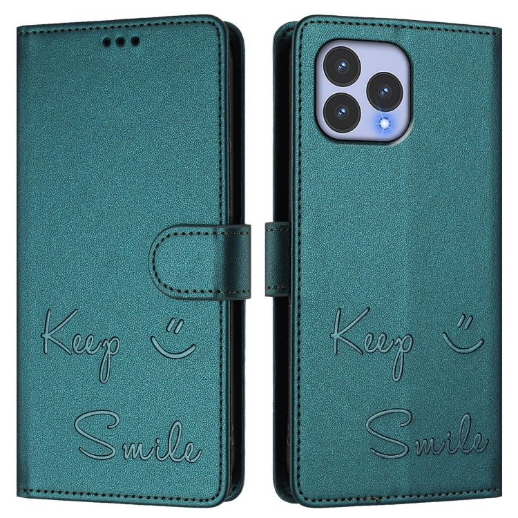 For Wiko T60 / Cubot P80 Smile Embossing RFID Leather Phone Case