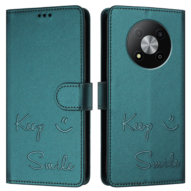 For ZTE Blade A73 5G Smile Embossing RFID Leather Phone Case