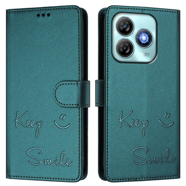 For ZTE Blade A75 4G Smile Embossing RFID Leather Phone Case