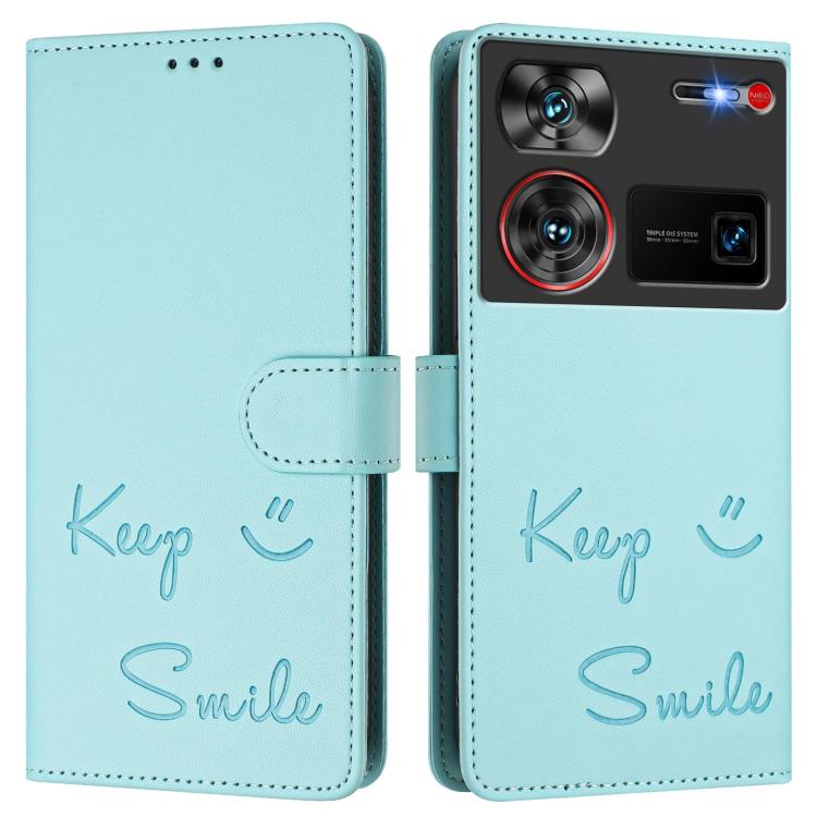 For ZTE nubia Z60 Ultra Smile Embossing RFID Leather Phone Case