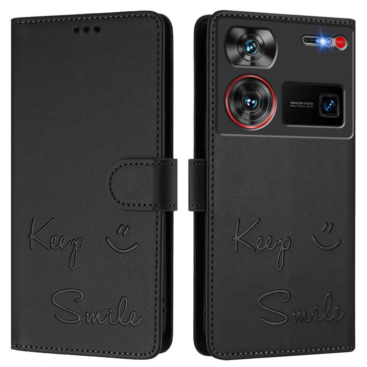 For ZTE nubia Z60 Ultra Smile Embossing RFID Leather Phone Case