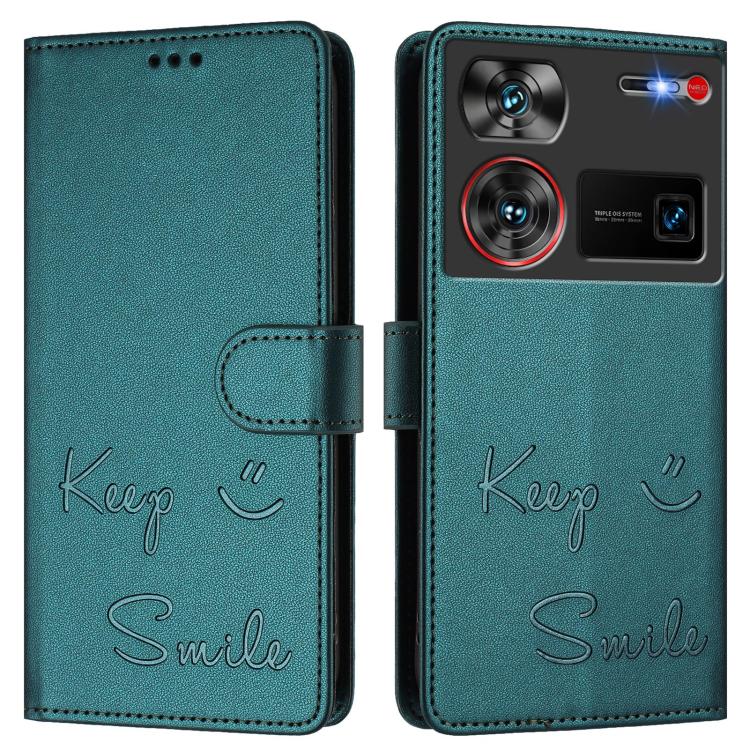 For ZTE nubia Z60 Ultra Smile Embossing RFID Leather Phone Case