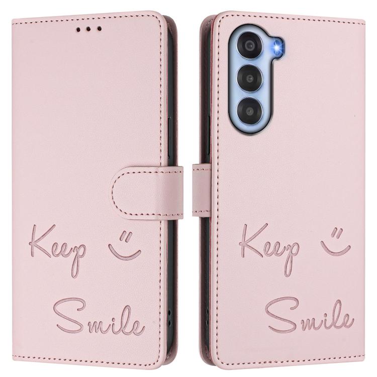 For ZTE nubia S 5G A403ZT Smile Embossing RFID Leather Phone Case