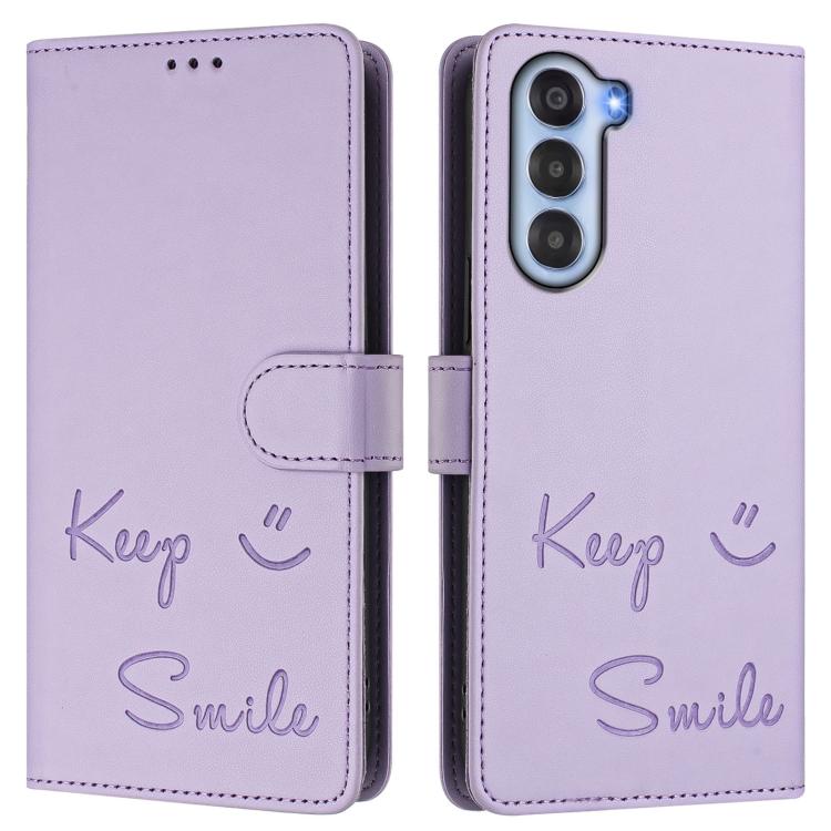 For ZTE nubia S 5G A403ZT Smile Embossing RFID Leather Phone Case