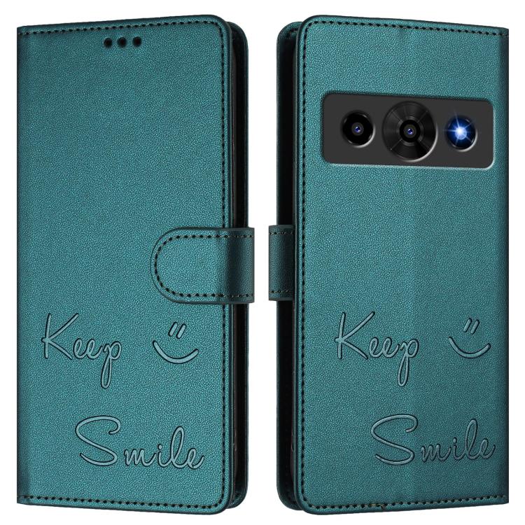 For ZTE Optus X Value 5G Smile Embossing RFID Leather Phone Case