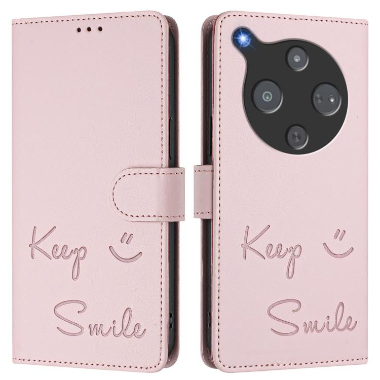 For ZTE Optus X Pro 2 5G Smile Embossing RFID Leather Phone Case