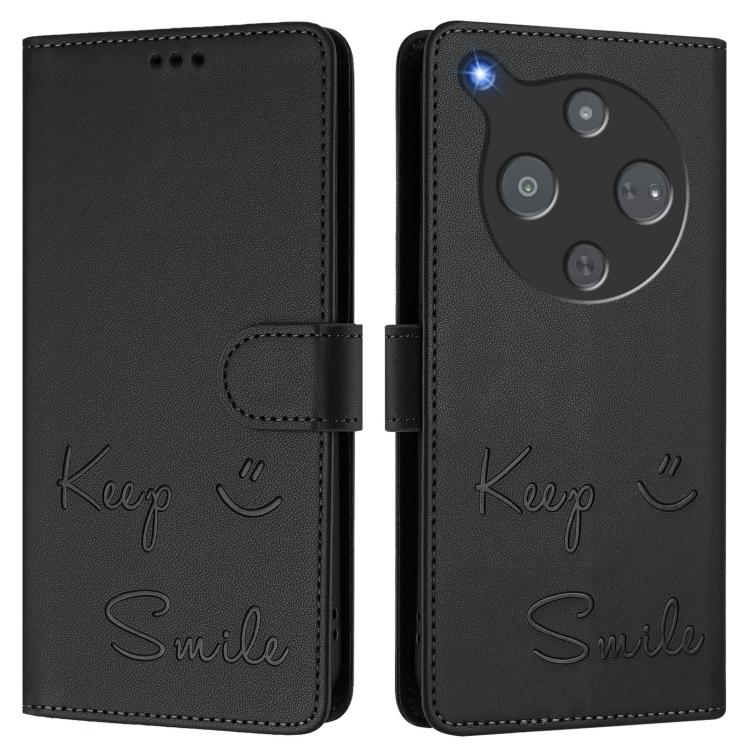 For ZTE Optus X Pro 2 5G Smile Embossing RFID Leather Phone Case