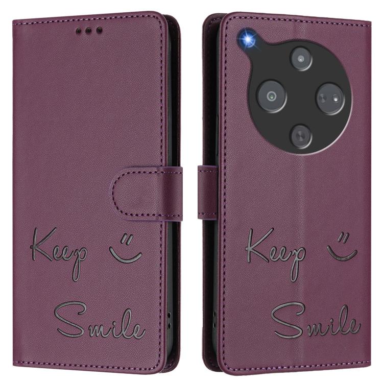 For ZTE Optus X Pro 2 5G Smile Embossing RFID Leather Phone Case