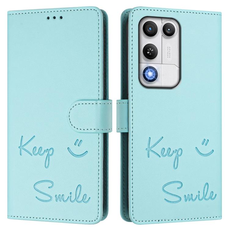 For ZTE nubia RedMagic 11 Air Smile Embossing RFID Leather Phone Case
