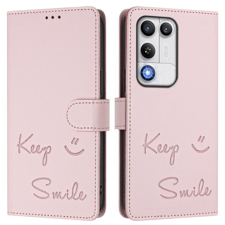 For ZTE nubia RedMagic 11 Air Smile Embossing RFID Leather Phone Case